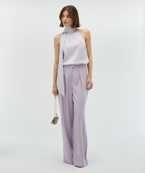 YANIEK loose fit top in satijn look