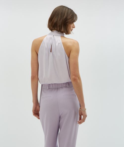YANIEK loose fit top in satijn look