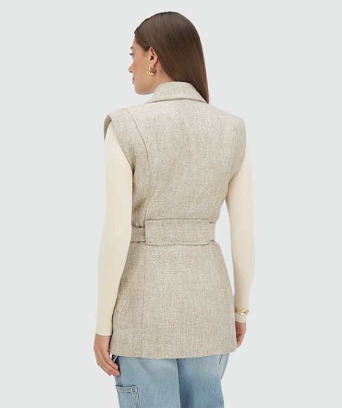 YARA glitter blazer waistcoat