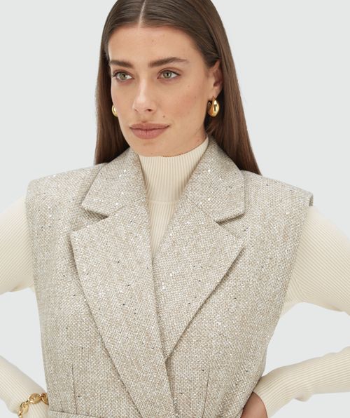 YARA glitter blazer waistcoat