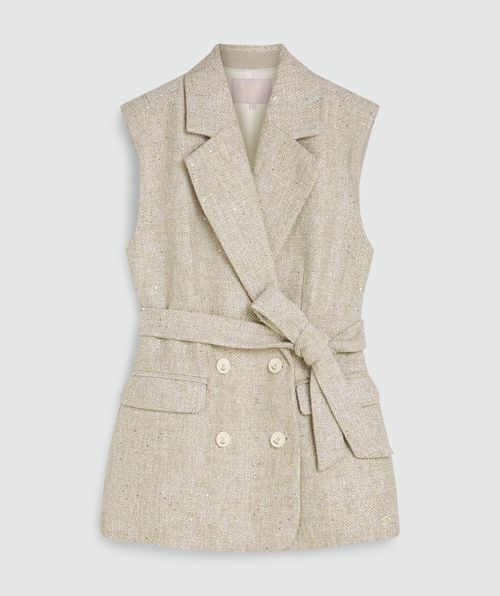 YARA glitter blazer waistcoat