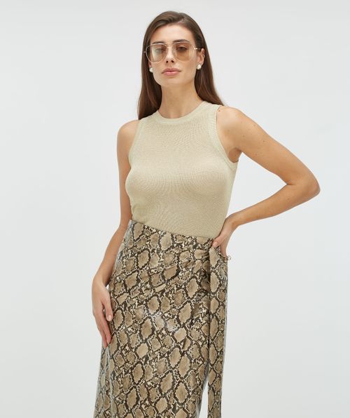 YESIME slim fit top met glitter