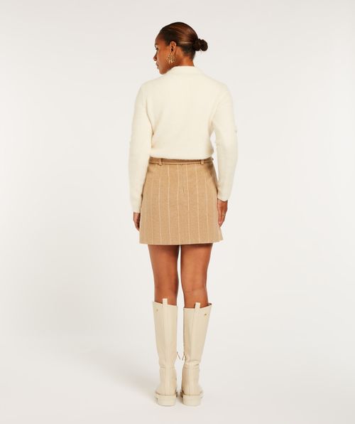 YVON fitted skirt with pinstripe