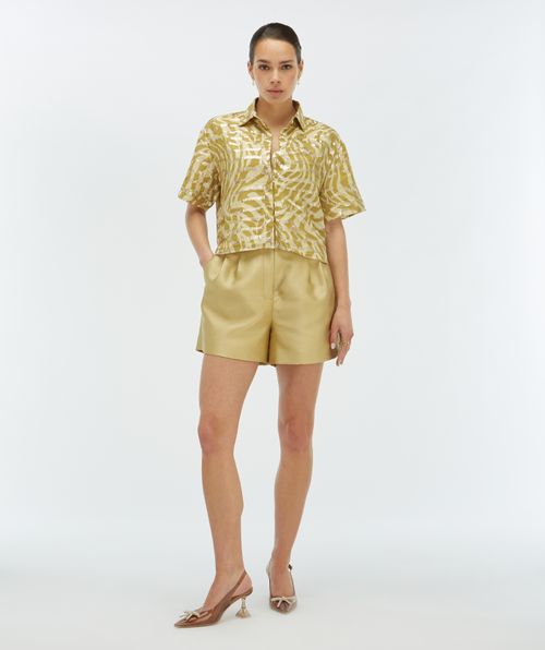 ZIYA cropped blouse met lurex