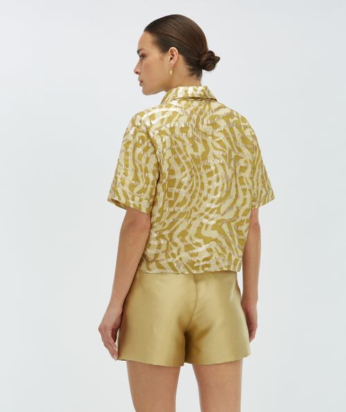 ZIYA cropped blouse met lurex