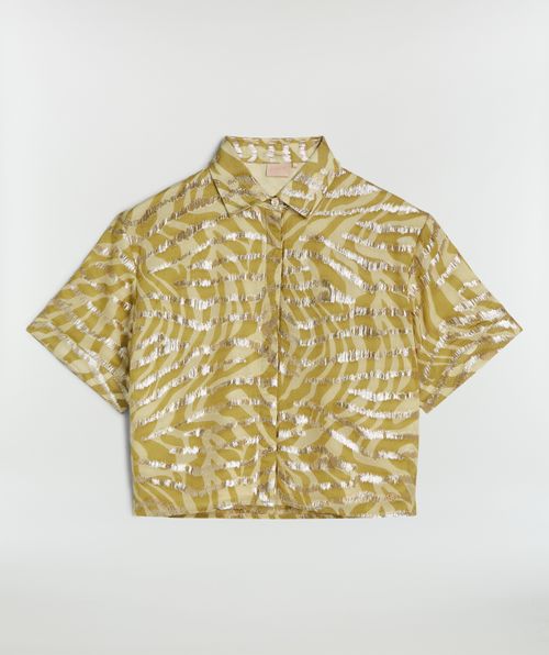 ZIYA cropped blouse met lurex